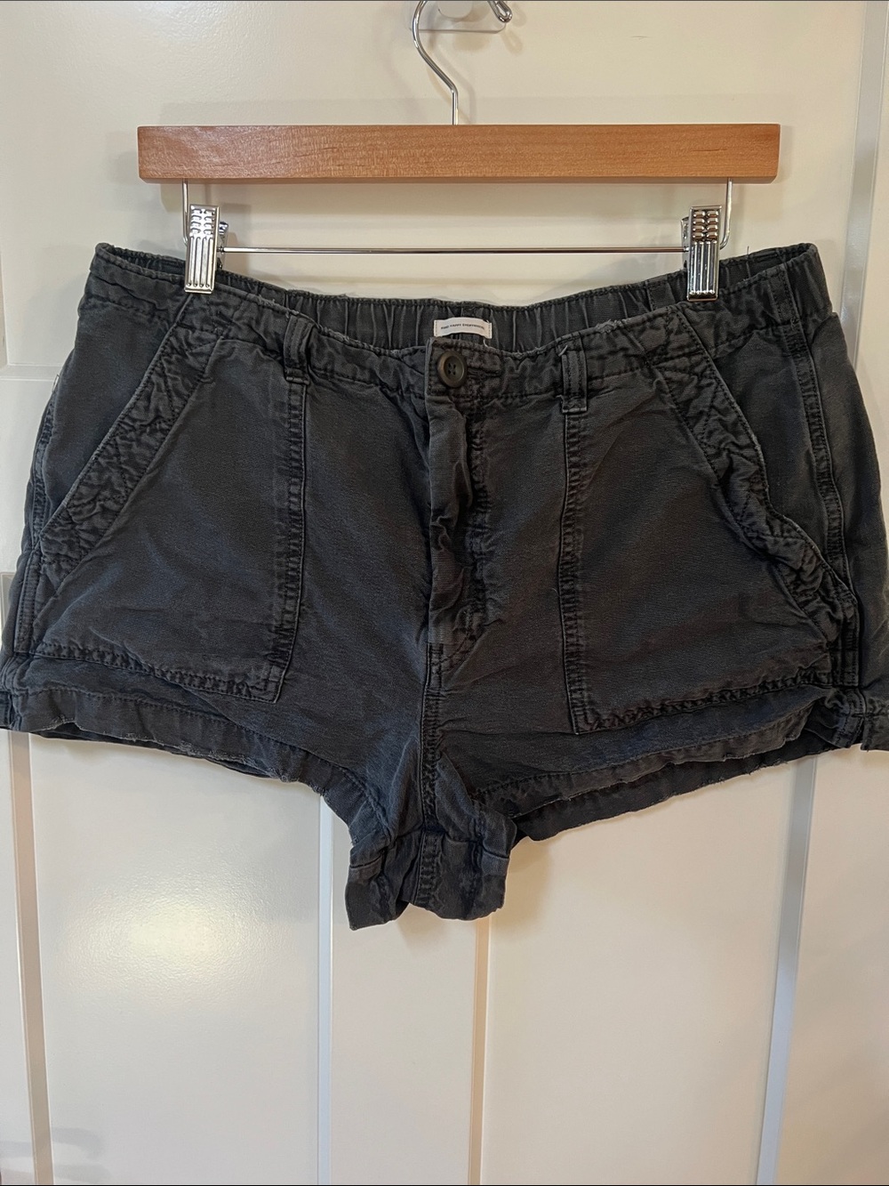 aerie Washed Charcoal Utility Shorts